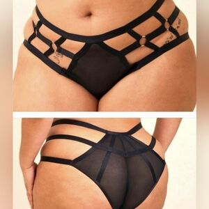 ❤️NWT VINTAGE TORRID PANTY - OVERT STRAPPY MESH HIPSTER LINGERIE PLUS SIZE 4X